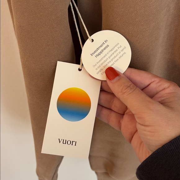 Vuori Restore Oversized Hoodie goldenrod Tan Sweatshirt soft cozy women LG NWT - Picture 7 of 12